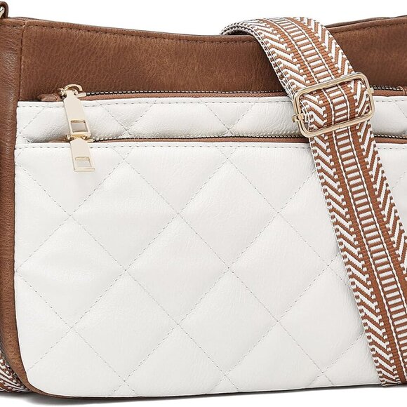 Handbags - Trendy Quilted Crossbody Bag for Women - Chic Vegan Leather Shoulder Purse